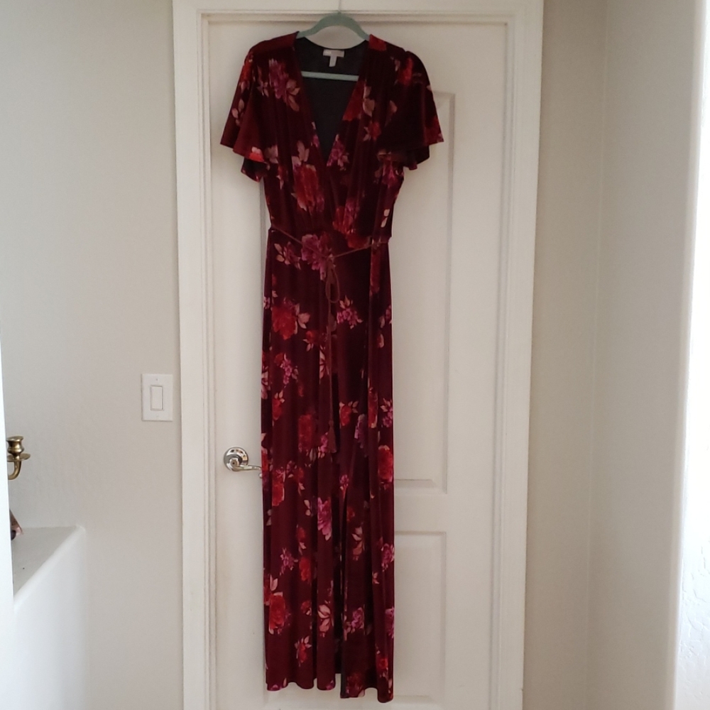 Asos velvet maxi dress